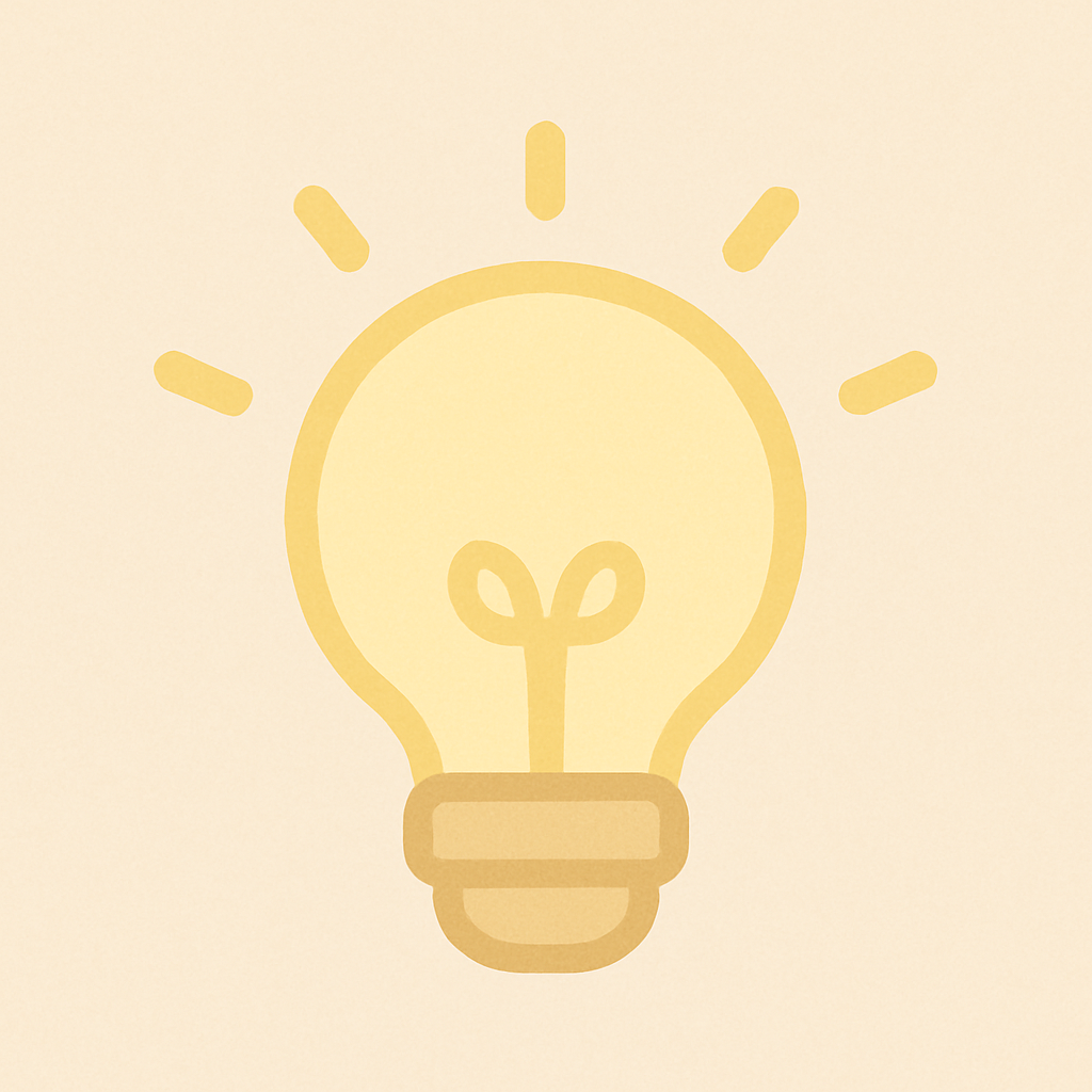 アイデアがひらめくアイコン